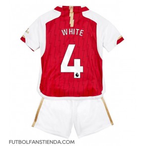 Arsenal Benjamin White #4 Primera Equipación Niños 2023-24 Manga Corta (+ Pantalones cortos)